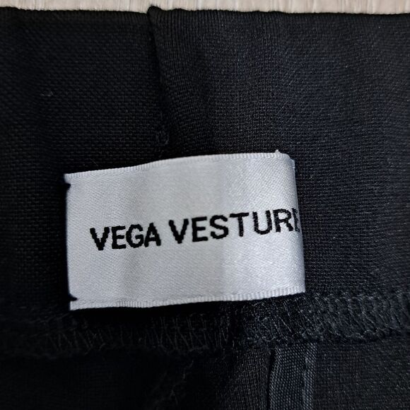 Vega Vesture Pearls Beaded Split Hem Flare Leg Cropped Pants Size 27 Black - Picture 5 of 14